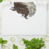 Patriottische Adelaar Mullet Vintage Gravure Vecto Theedoek (Gevouwen)