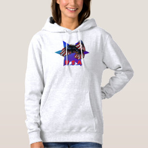 Patriottische Adelaar Star Burst Hoodie