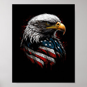 Patriottische Adelaar USA Amerikaanse Vlag 4 juli Poster