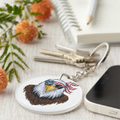 Patriottische adelaar van de Verenigde Staten Sleutelhanger (Voorkant Rechts)