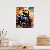 patriottische adelaar | Verenigde Staten | Amerika Poster (Keuken)