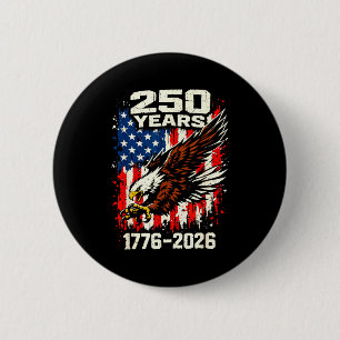 Patriottische adelaar vlag 250ste verjaardag VS Ronde Button 5,7 Cm