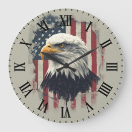 Patriottische Adelaar Wandklok USA Decoratie Grote Klok