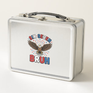 Patriottische Adelaar Zes Zeven Bruh Vector Design
