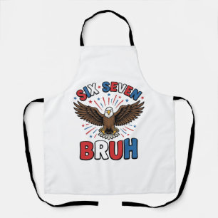Patriottische Adelaar Zes Zeven Bruh Vector Design Schort