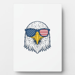 Patriottische Adelaar Zonnebril Vintage Vector Des Fotoplaat