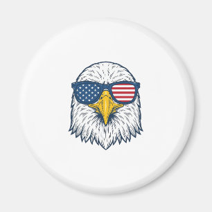 Patriottische Adelaar Zonnebril Vintage Vector Des Magneet