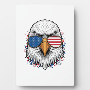 Patriottische Adelaar Zonnebril Vintage Vector T-s Fotoplaat
