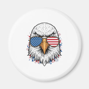 Patriottische Adelaar Zonnebril Vintage Vector T-s Magneet