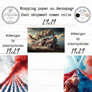 Patriottische Adelaarstrein 250-jarig Jubileum Déc Inpakpapier Vel