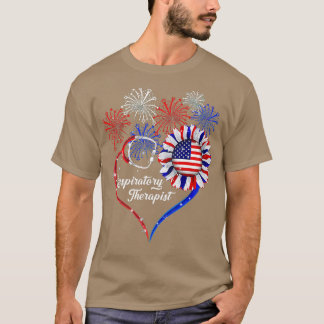 Patriottische ademhalingstherapie 4 juli Americ T-shirt