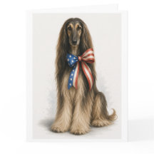 Patriottische Afghaanse Windhond Wenskaart