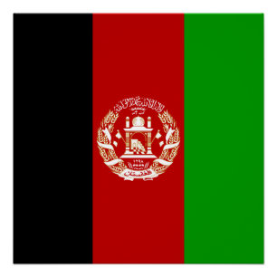 Patriottische Afghanistan vlag Perfect Poster