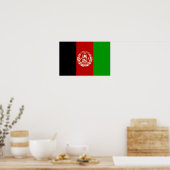 Patriottische Afghanistan vlag Poster (Keuken)