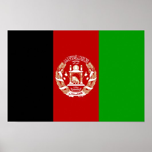 Patriottische Afghanistan vlag Poster (Voorkant)