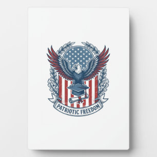 Patriottische afstudeer vector grafische T-shirt Fotoplaat