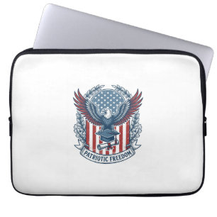 Patriottische afstudeer vector grafische T-shirt Laptop Sleeve