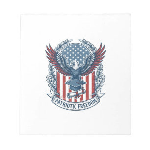 Patriottische afstudeer vector grafische T-shirt Notitieblok