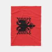 Patriottische Albanese vlag Fleece Deken (Voorkant)
