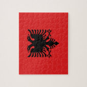 Patriottische Albanese vlag Legpuzzel (Verticaal)