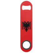 Patriottische Albanese vlag Speed Flessenopener (Achterkant)