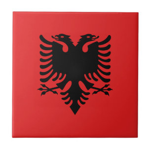 Patriottische Albanese vlag Tegeltje