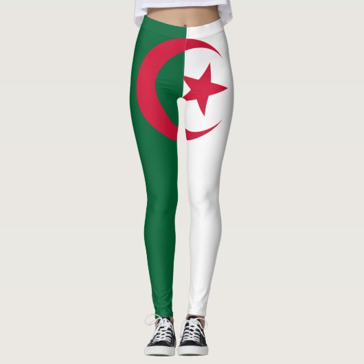 Patriottische Algerijnse vlag Leggings (Voorkant)