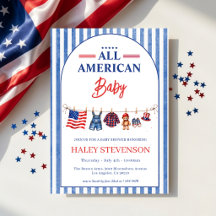 Patriottische All American Baby 4 juli baby shower