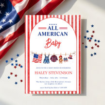 Patriottische All American Baby 4 juli baby shower