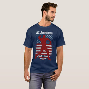 Patriottische All-American Baseball  verhit T-shirt