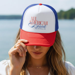Patriottische All American Bruid Bachelorette Trucker Pet