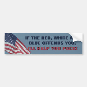 Patriottische Amerikaan Als Deze Vlag Politiek Off Bumpersticker