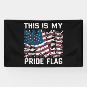 Patriottische Amerikaan Dit is mijn Pride Vlag USA Spandoek
