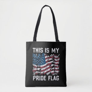 Patriottische Amerikaan Dit is mijn Pride-vlag VS Draagtas