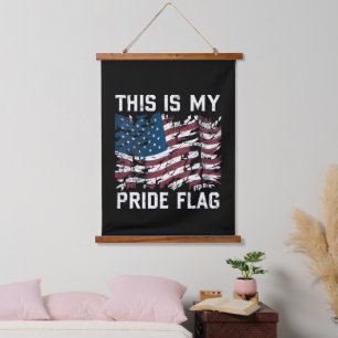 Patriottische Amerikaan Dit is mijn trots vlag USA Hangend Wandkleed