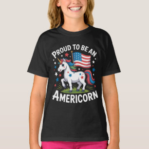 Patriottische Amerikaan Eenhoorn 4 juli Patriottis T-shirt