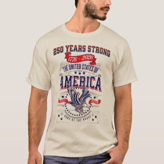 Patriottische Amerikaanse 250 Jaar Jubileum T-shirt