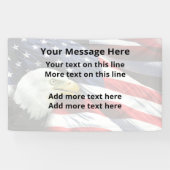 Patriottische Amerikaanse aangepaste berichtbanner Spandoek (Horizontaal)