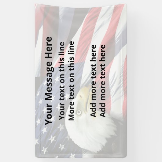 Patriottische Amerikaanse aangepaste berichtbanner Spandoek (Verticaal)