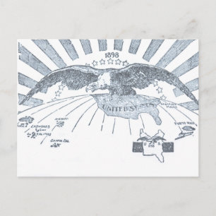 Patriottische Amerikaanse adelaar 1898 Briefkaart
