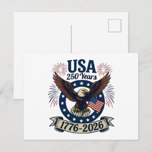 Patriottische Amerikaanse Adelaar 250 Jaar 1776-20 Briefkaart