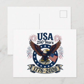 Patriottische Amerikaanse Adelaar 250 Jaar 1776-20 Briefkaart