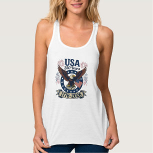 Patriottische Amerikaanse Adelaar 250 Jaar Vrouwen Tanktop