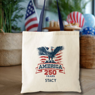 Patriottische Amerikaanse Adelaar 250e Verjaardag Tote Bag