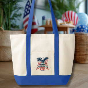Patriottische Amerikaanse Adelaar 250ste verjaarda Tote Bag