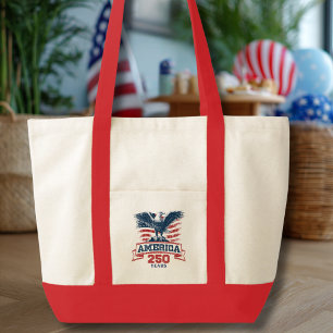 Patriottische Amerikaanse Adelaar 250ste verjaarda Tote Bag