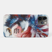 Patriottische Amerikaanse Adelaar Case-Mate iPhone Case (Achterkant (horizontaal))