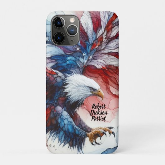Patriottische Amerikaanse Adelaar Case-Mate iPhone Case (Achterkant)