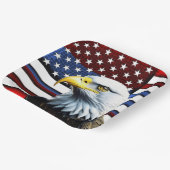Patriottische Amerikaanse adelaar en Amerikaanse v Papieren Bordje (Gebogen)