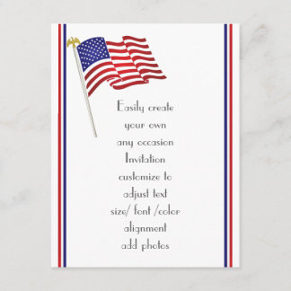 Patriottische Amerikaanse adelaar en vlag Kaart